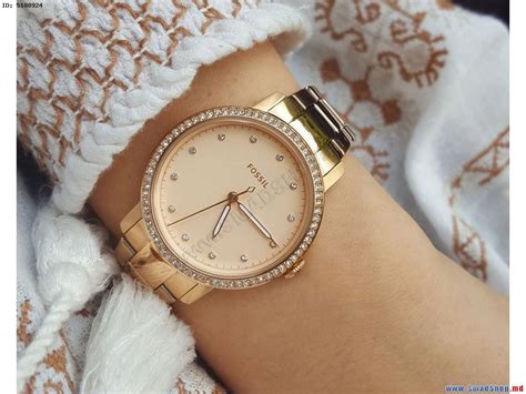 ceas fossil dama auriu